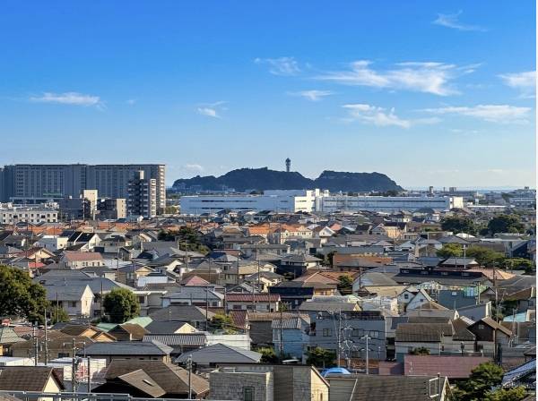 江ノ島が見えました