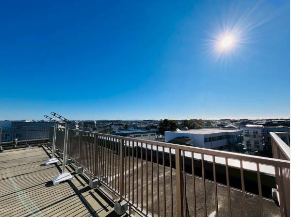 最上階で遮るものがない眺望