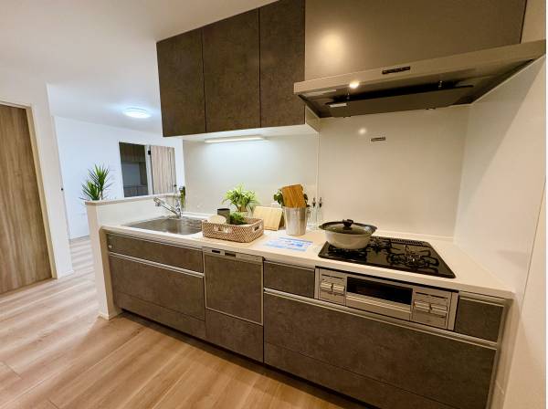 食洗器付きのシステムキッチン