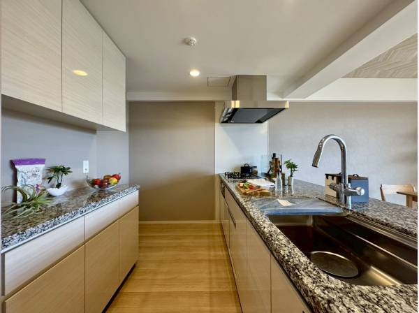 収納も豊富にあるキッチンスペース