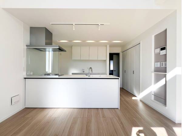 キッチンは開放的です