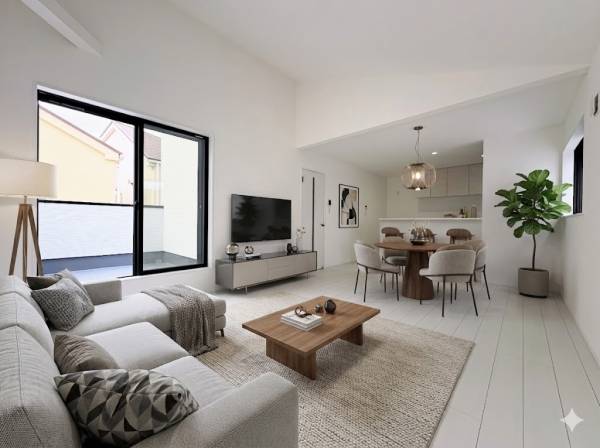 日当たりも良く、広々と使えるLDK（家具はイメージです）