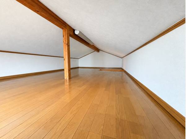 季節ごとの品や普段使わぬ荷物をまとめてしまえる、便利な屋根裏収納です。
