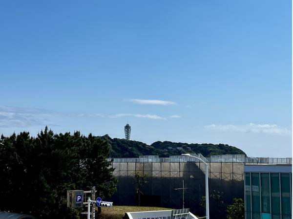 江ノ島を眺めることもできます。