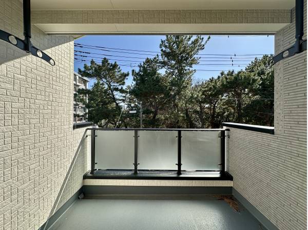 2階のバルコニーからの借景