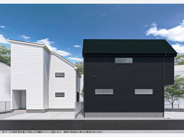 建物左側です(完成予想イメージパース)