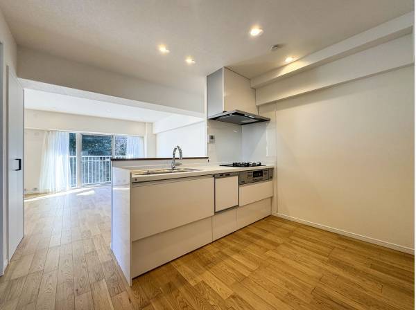 リビングを見渡せるカウンターキッチン