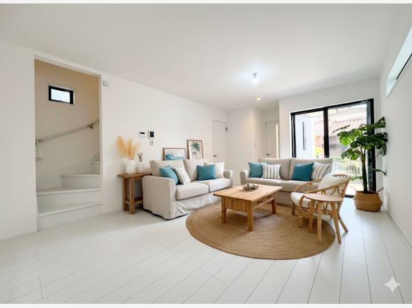 日当たりの良いLDK（家具はイメージです）