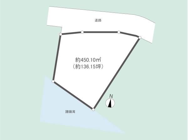 区画図です。面積450.1㎡／136坪