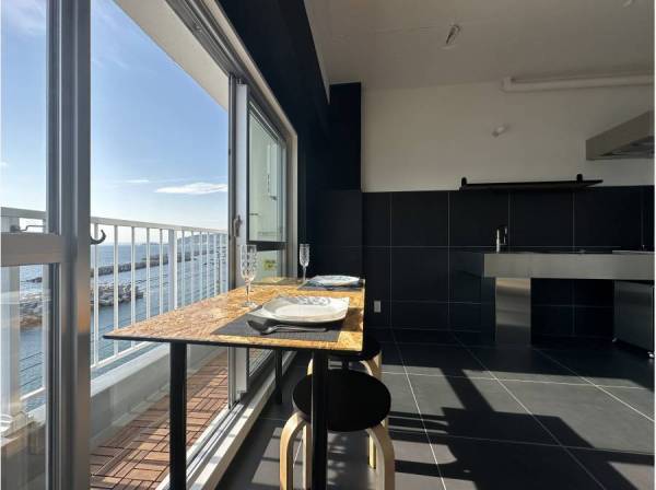 海を見ながらカフェタイム