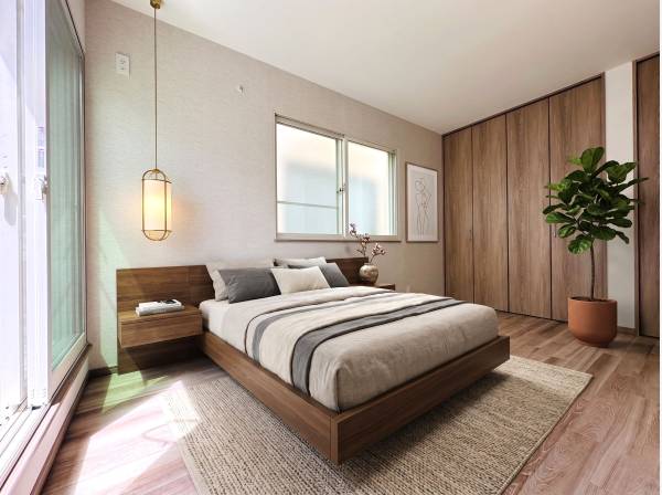 お部屋もゆったりと。家具・小物はAIによるイメージ