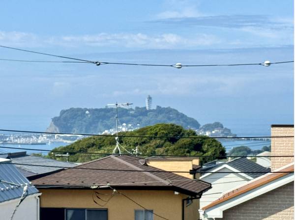 江ノ島がはっきりと見えました