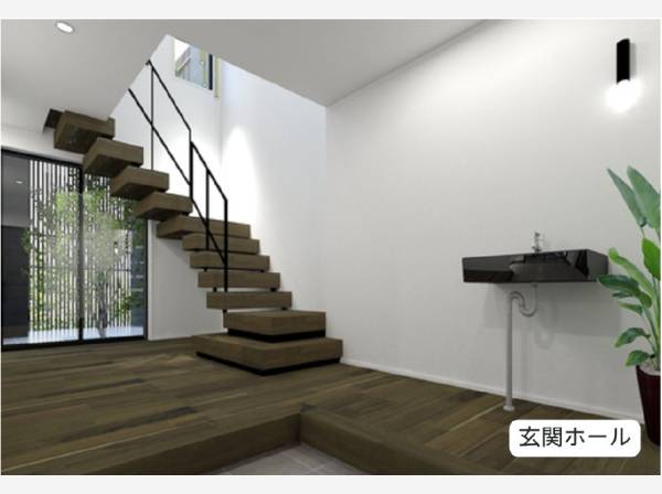 室内、玄関の完成時のイメージです。