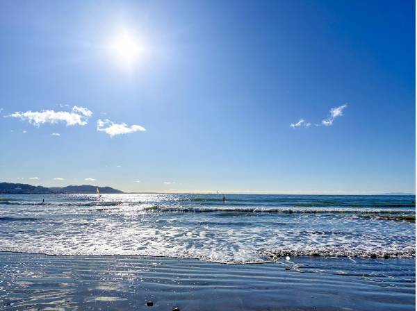 由比ガ浜海岸の砂浜までは約１７００M（徒歩22分）