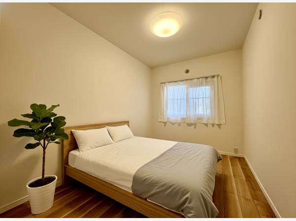 家具等はCGで作成したイメージです。ベットルームです。