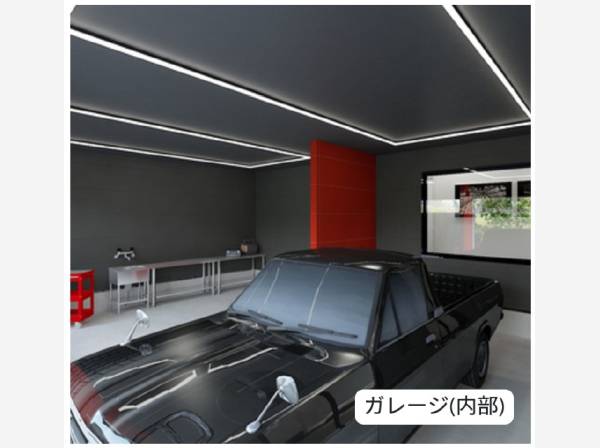 ガレージ内もこだわりの空間です。